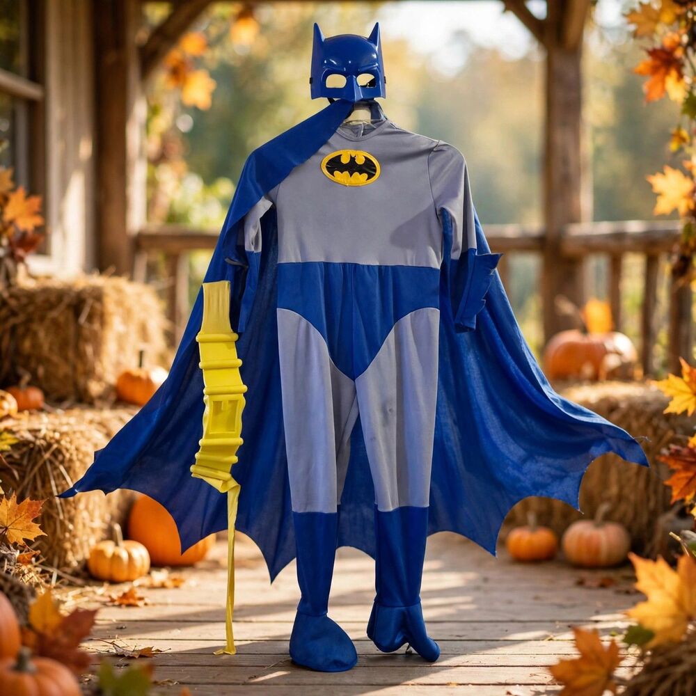 Batman The Brave and the Bold Costume Small Rubies Mask C199 Cape Belt Jumpsuit